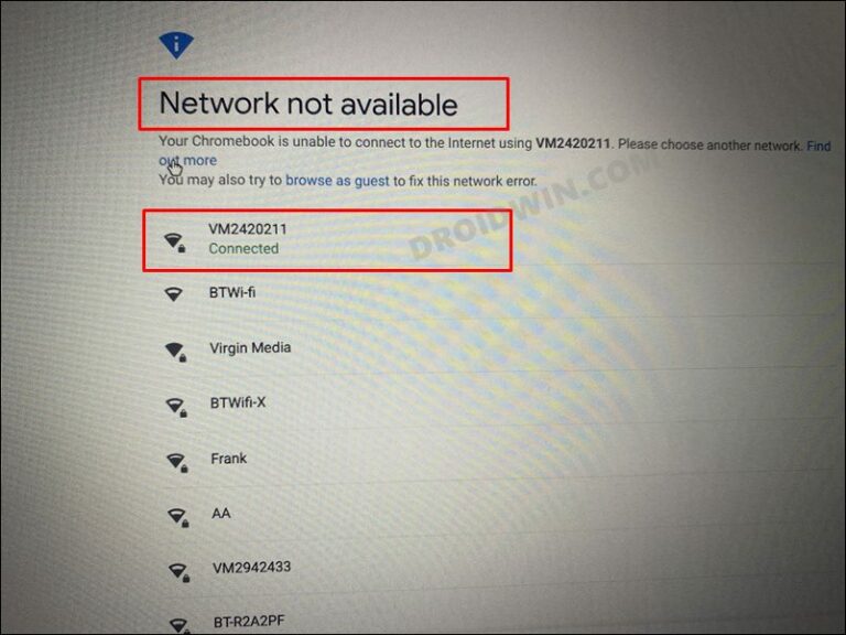 Chromebook CB314 – “Network not available error” • Tech-Extra Computer ...