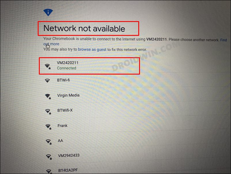 What to Know If Network Not Available Chromebook?